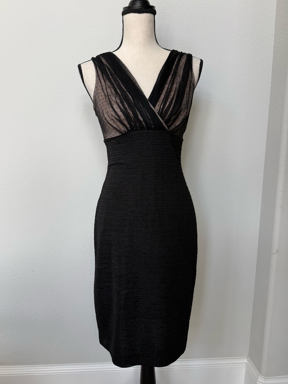 London Times Black Lace Dress New With Tags